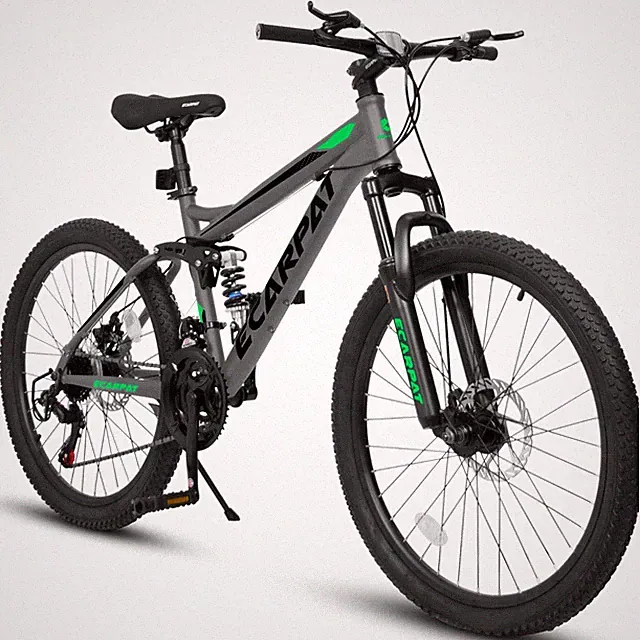 24 Inch Full Suspension Mountain Bike 21 Speed Unisex for Men/Women/ Adults
